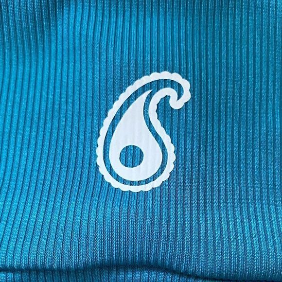 Waterschic Good Karma Ribbed Biker Shorts Teal Small - Picture 6 of 8